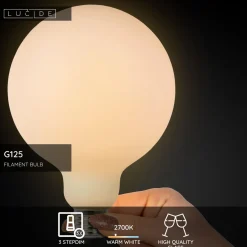 Filamenttilamppu Lucide G125, Ø12.5cm, IP20, 8W, 230lm