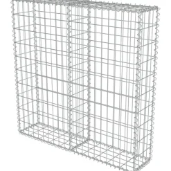 Gabion-kivikori kansilla, galvanoitu teräs, 100x20x100cm
