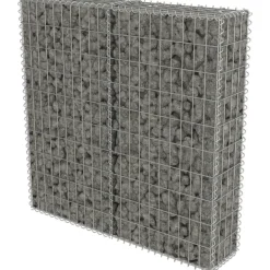 Gabion-kivikori kansilla, galvanoitu teräs, 100x20x100cm