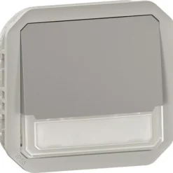 Hakuvalollinen vaihtopainikemekanismi Legrand Plexo 10 A IP55 12 V hakuvalolla, harmaa