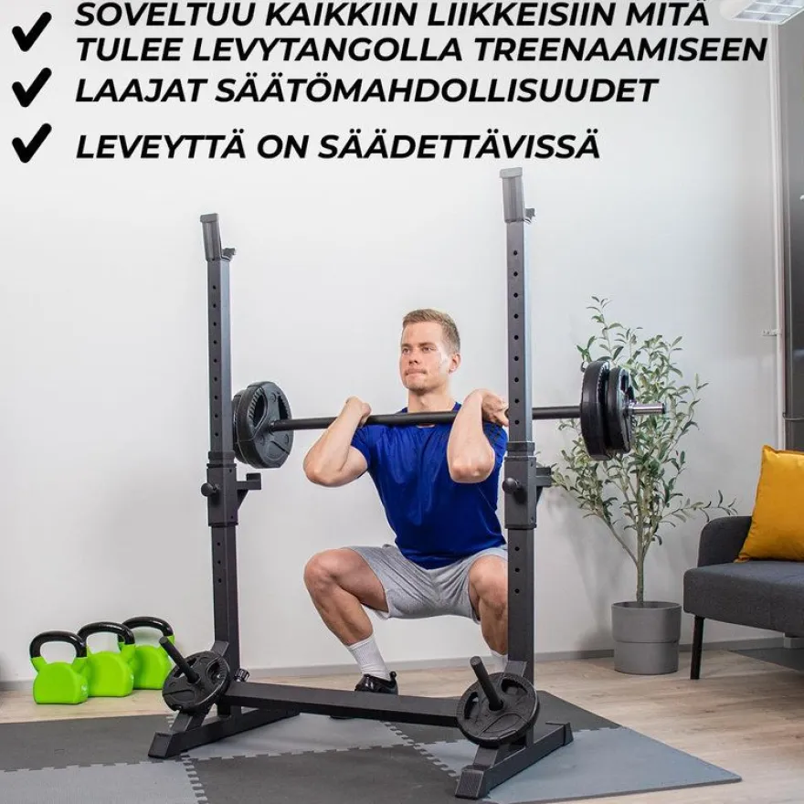 Half Rack Kyykkyteline Nordcore Core 107x60x150 cm, musta