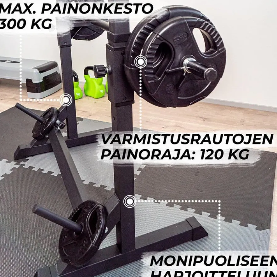 Half Rack Kyykkyteline Nordcore Core 107x60x150 cm, musta