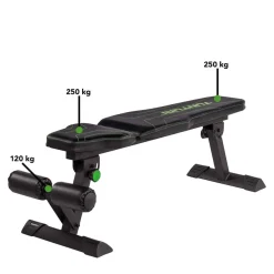 Harjoittelupenkki Tunturi FB80 Flat Bench, kokoontaitettava, max.150kg