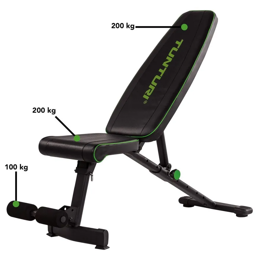 Harjoittelupenkki Tunturi UB20 Utility Bench, kokoontaitettava, max.120kg
