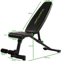 Harjoittelupenkki Tunturi UB20 Utility Bench, kokoontaitettava, max.120kg