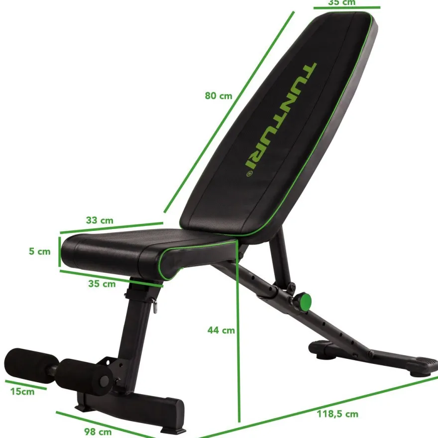 Harjoittelupenkki Tunturi UB20 Utility Bench, kokoontaitettava, max.120kg