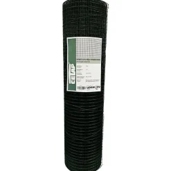 Hitsattu verkko Cetap, 19mm, 0.9/1.4mm, 25m, PVC-pinnoitettu, vihreä, eri korkeuksia