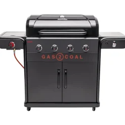 Hybridigrilli Char-Broil Gas2Coal 2.0 440 Special Edition, 4 poltinta, pihvinpaistopoltin