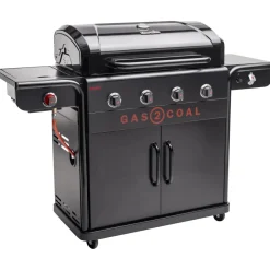 Hybridigrilli Char-Broil Gas2Coal 2.0 440 Special Edition, 4 poltinta, pihvinpaistopoltin