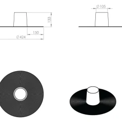 Höyrysulun tiiviste Vilpe HT-110, 130mm korkea