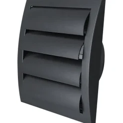 Ilmanvaihtosäleikkö Europlast ND12ZA 190x190 mm Ø125 mm antrasiitti