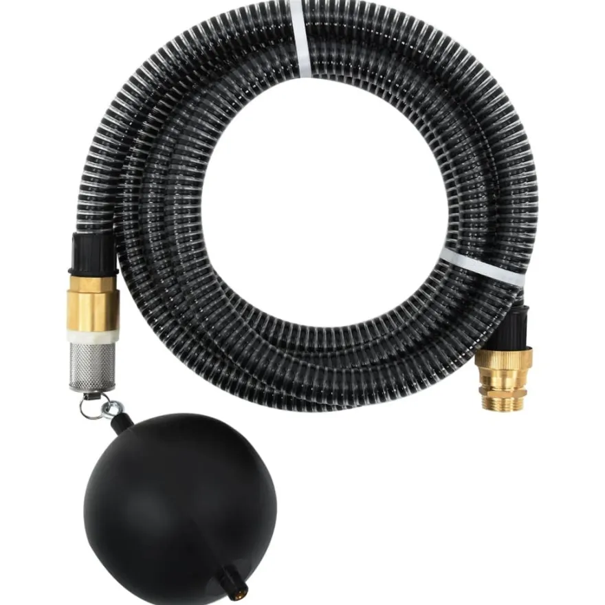 Imuletku messinkiliittimillä musta 1,1" 20 m PVC, Verkkokaupan poistotuote