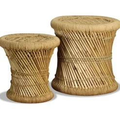 Jakkarat 2 kpl bambu ja juutti