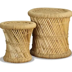 Jakkarat 2 kpl bambu ja juutti