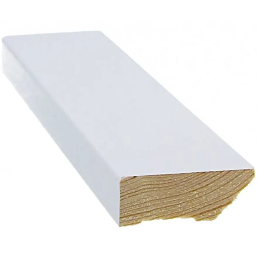Jalkalista Cent, 15x42x3300mm, mänty, valkoinen