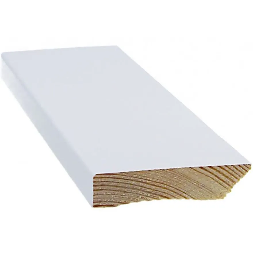 Jalkalista Cent, 12x58x3300mm, mänty, valkoinen