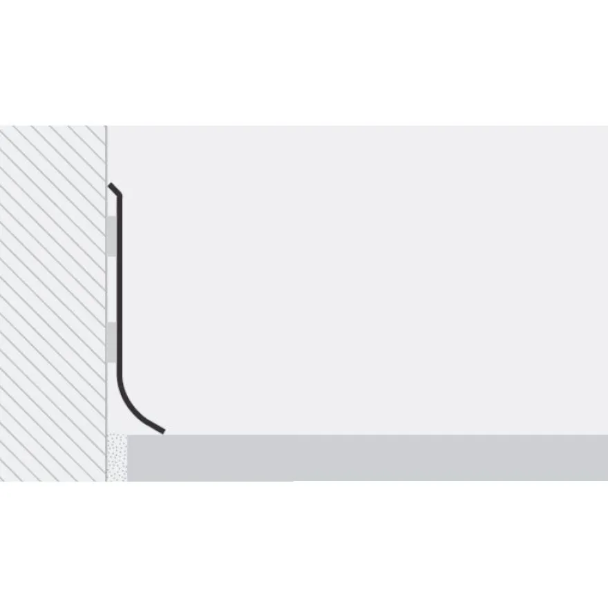 Jalkalista Progress Profiles Skirting 40, tarrakiinnitys, 40x2000mm, anodisoitu alumiini