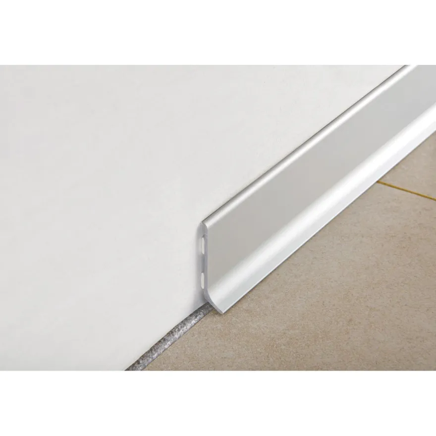 Jalkalista Progress Profiles Skirting 40, tarrakiinnitys, 40x2000mm, anodisoitu alumiini