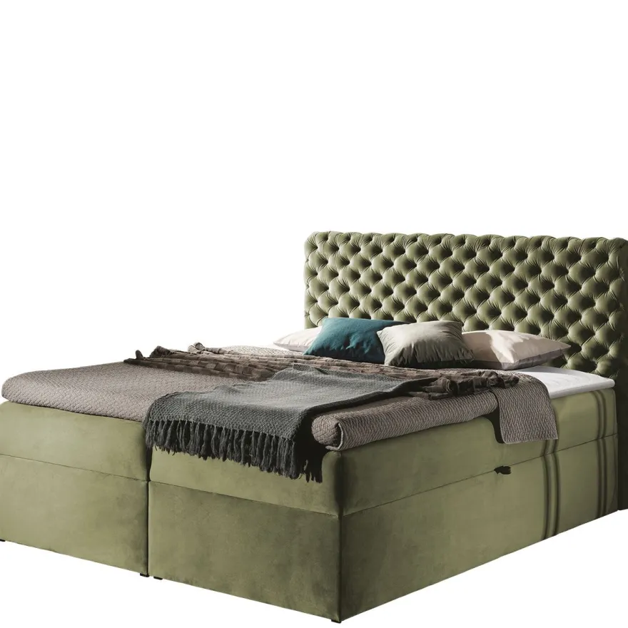 Jenkkisänky CHESTERFIELD + sijauspatja, eri kokoja ja värejä