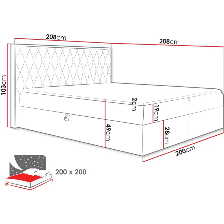 Jenkkisänky WOOD 6 + sijauspatja, eri kokoja ja värivaihtoehtoja