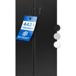 Jääkaappipakastin Bomann SBS7344SIX Side by Side French Door, 90cm, 291/151 l, musta