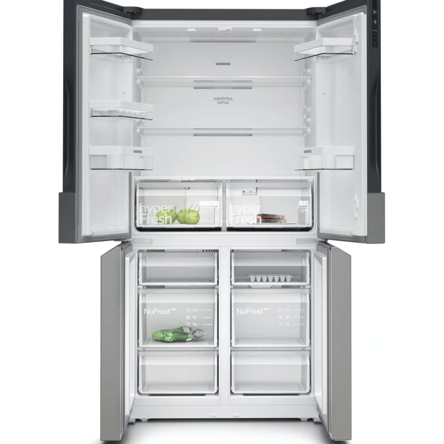 Jääkaappipakastin Siemens iQ300 French Door KF96NVPEA, 90.5cm, 405/200 l, teräs