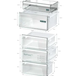 Jääkaappipakastin Siemens iQ300 KG39N2ICF 60cm, 280/119 l, teräs