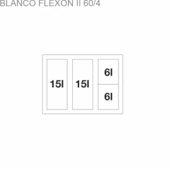 Jäteyksikkö Blanco Flexon II 60/4