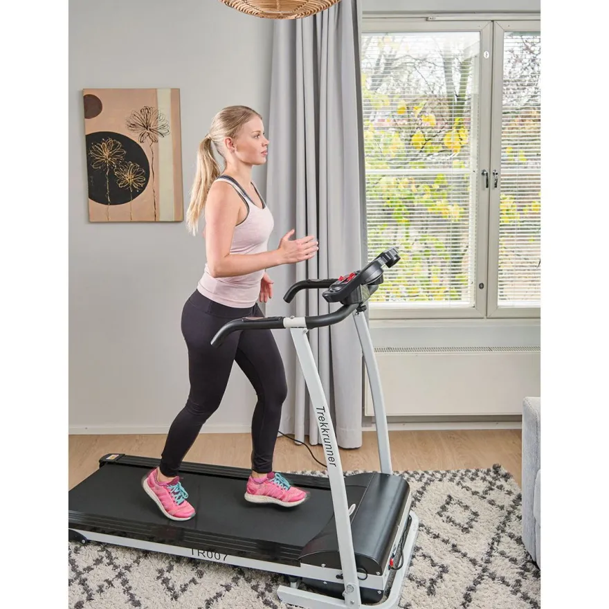Juoksumatto Trekkrunner TR007, 1,5hv, 12km/h, treenisovelluksella, Android/IOS, taitettava