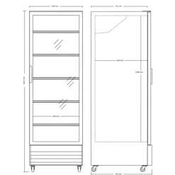 Juomakaappi Scandomestic SD726BE, 70cm, 592 l, musta