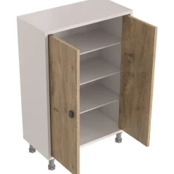 Kaappi Linento Furniture Melo, 59x91cm, ruskea/valkoinen