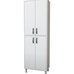 Kaappi Linento Furniture M4-1103, korkeus 191cm, leveys 62.6cm, valkoinen