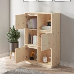 Kaappi 74x35x117cm, mänty, eri värejä