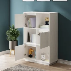 Kaappi 74x35x117cm, mänty, eri värejä