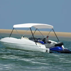 2-kaarinen bimini-kate, valkoinen 180x150x110 cm