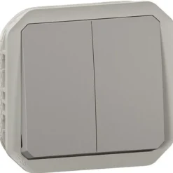 Kaksoismonitoimikytkin/-painikemekanismi Legrand Plexo 10 A IP55, harmaa