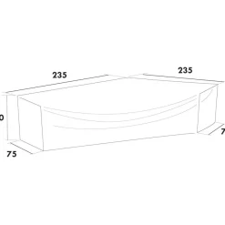 Kalustesuoja Hillerstorp, 235/75x235/75x80cm, polyesteri, harmaa