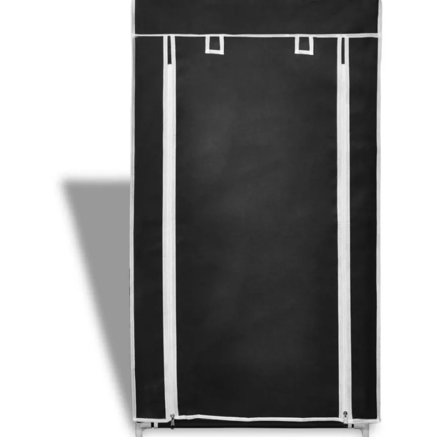 Kankainen kenkäkaappi 58 x 28 x 106 cm musta