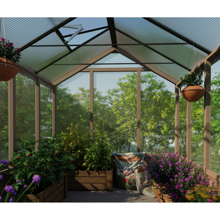 Kasvihuone Palram-Canopia Natura, 15.3m², 8x22ft, setripuu