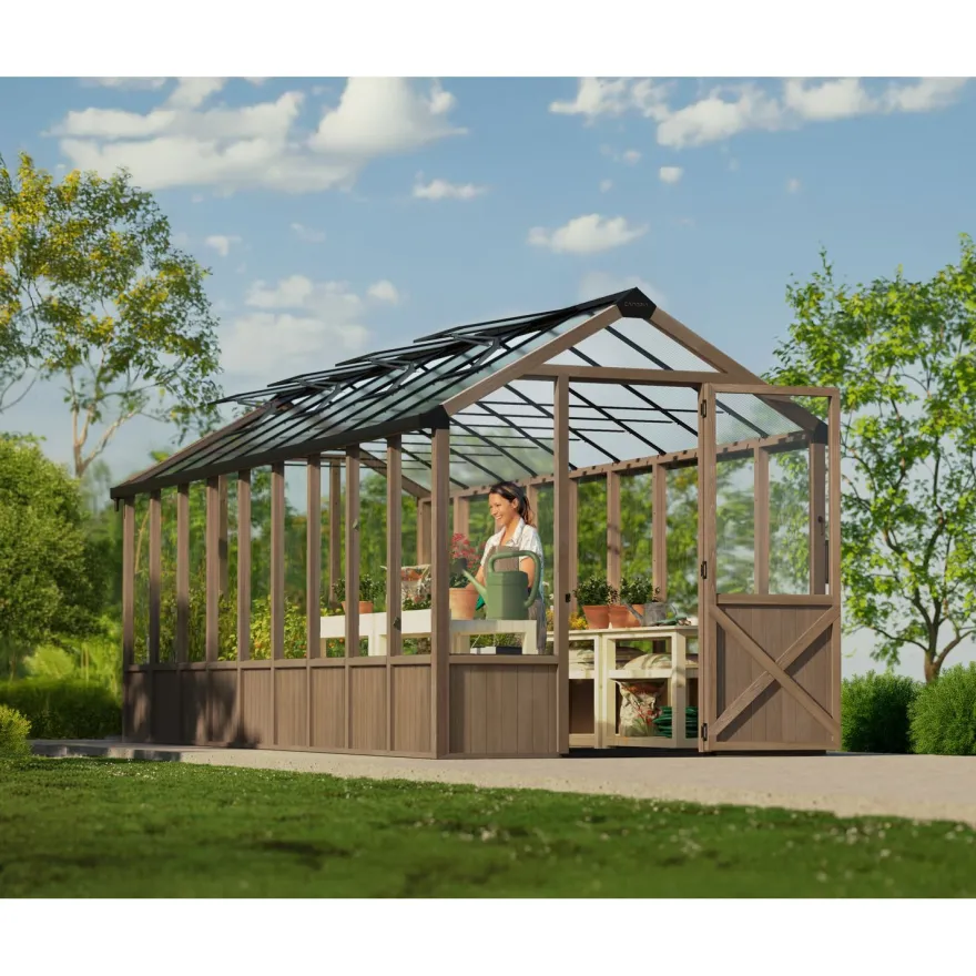 Kasvihuone Palram-Canopia Natura, 15.3m², 8x22ft, setripuu