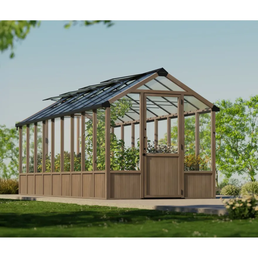 Kasvihuone Palram-Canopia Natura, 15.3m², 8x22ft, setripuu