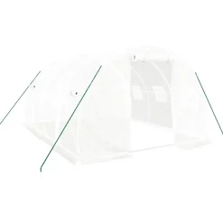 Kasvihuone teräsrungolla, 3x2x2 m - 24x3x2 m, eri kokoja ja värejä (29939)