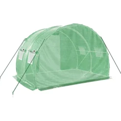 Kasvihuone teräsrungolla, 3x2x2 m - 24x3x2 m, eri kokoja ja värejä (29939)