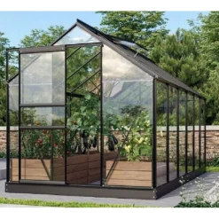 Kasvihuone Vitavia, Venus, 7.5m², alumiinirunko, lasi, musta
