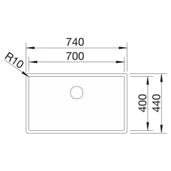 Keittiöallas Blanco Claron 700-IFN Durinox, 760x510mm, rst