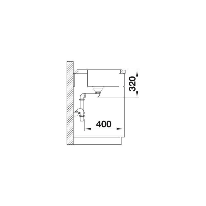 Keittiöallas Blanco Dalago 5, 515x510, silgranit, eri värejä
