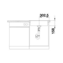 Keittiöallas Blanco Dana 6, 605x500mm, rst