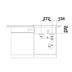 Keittiöallas Blanco Pleon 6 Split, 615x510mm, Silgranit, eri värejä