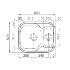 Keittiöallas Easy Kitchen Skypper, 600x500mm, rst