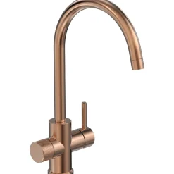 Keittiöhana INOX by Tammiholma Q1, APK-venttiili, C-juoksuputki, ruusukulta